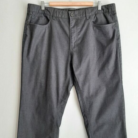 REACTION Kenneth Cole Chino Regular Fit Pants Grey Men's Sz 38 - Picture 2 of 11